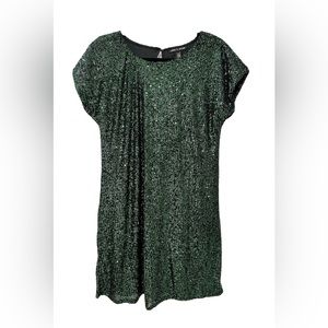Holiday Emerald Green Sequins Dress